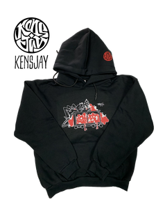 HOODIE "GRAFFITI LOVERS" BLACK