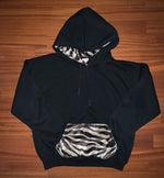 Carica l&#39;immagine nel visualizzatore di Gallery, ZEBRA PRINT HOODIE
